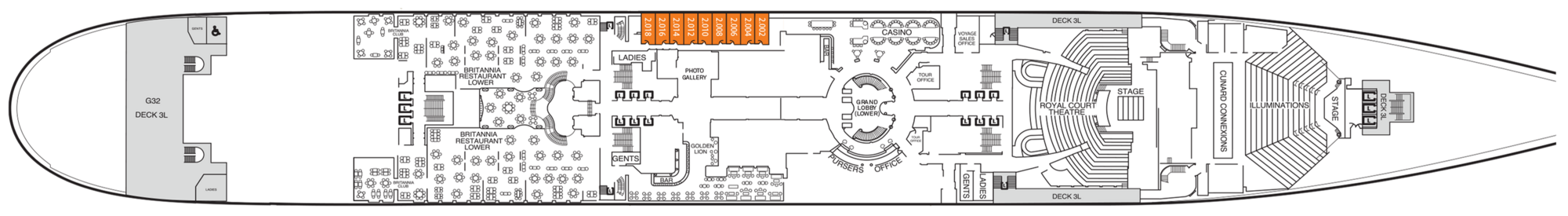 Deck 2 & 3L plan